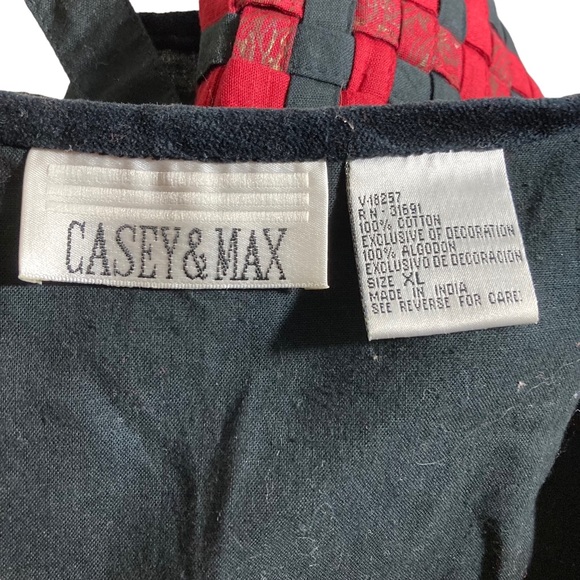 Casey & Max Woven Country Patchwork Cottage Vest Holiday Christmas Womens Sz XL - Picture 6 of 6